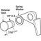 Prime-Line Window Latch, Fits Rolleze Series 710 Horizontal Sliding Windows, 1/2in Stem Dia., Black Plastic,  F 2608 - alternate 2
